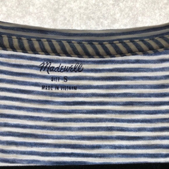 Madewell blue white stripe tank top size small - Picture 3 of 5